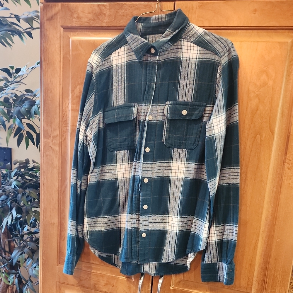 Womens Green Plaid Shirt